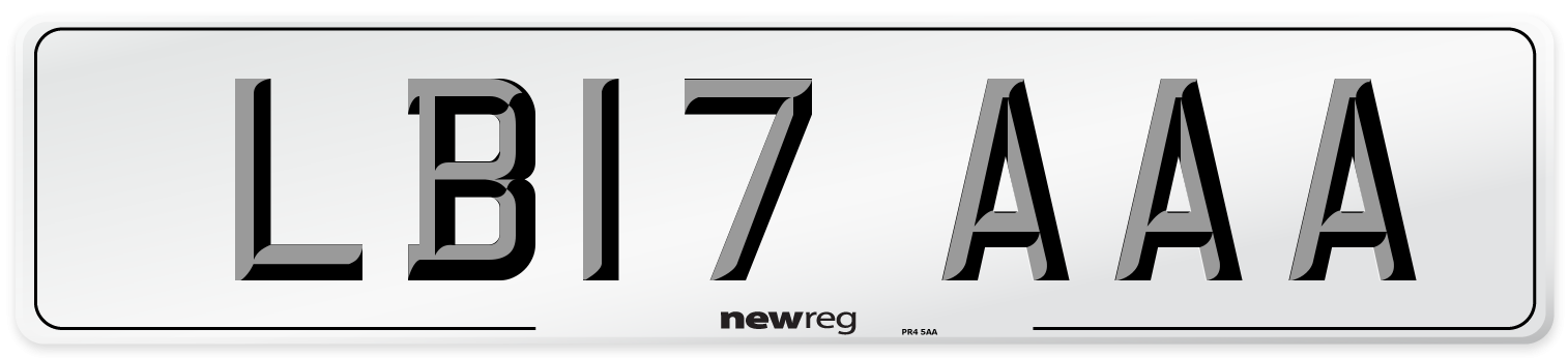 LB17 AAA Number Plate from New Reg